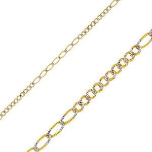 Solid--link Chain in 14k Two-Tone Gold 3.7 mm